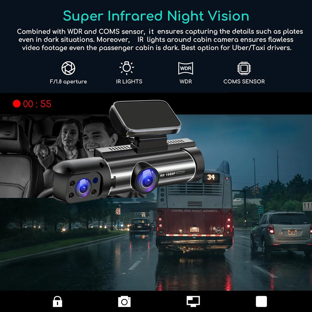 Dual Lens 1080P Dash Camera