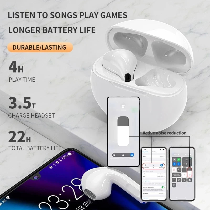 Pro 6 Wireless Bluetooth Earphones